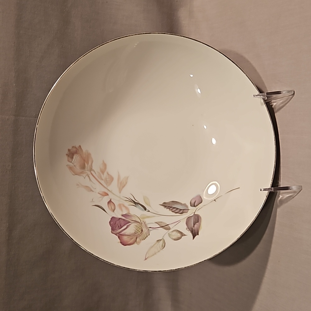 Style House Fine China Lori Round Vegetable Serving Bowl Roses